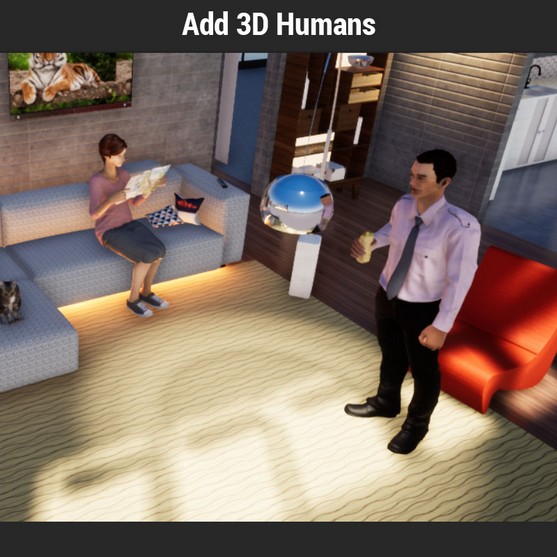 Add 3D Human Characters in Interior Design Add 3D Human Characters in Interior Design