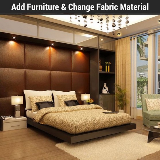 Add Furniture & Change Fabric Material