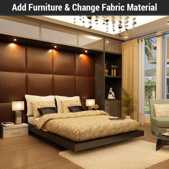 Add Furniture & Change Fabric Material Add Furniture & Change Fabric Material